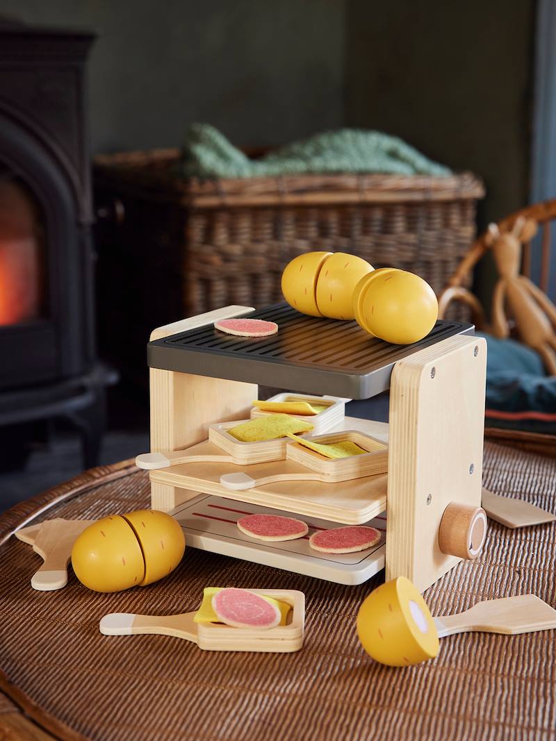 Raclette-Spiel, Holz FSC® - mehrfarbig